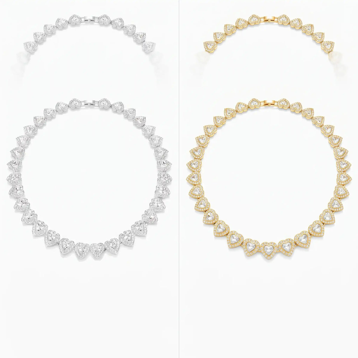 Collar de Corazones tipo SWAROVSKI