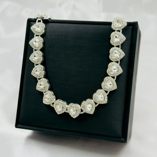 Collar de Corazones tipo SWAROVSKI