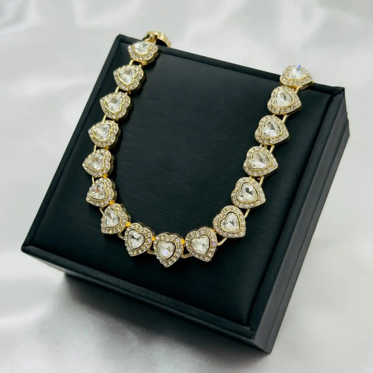 Collar de Corazones tipo SWAROVSKI