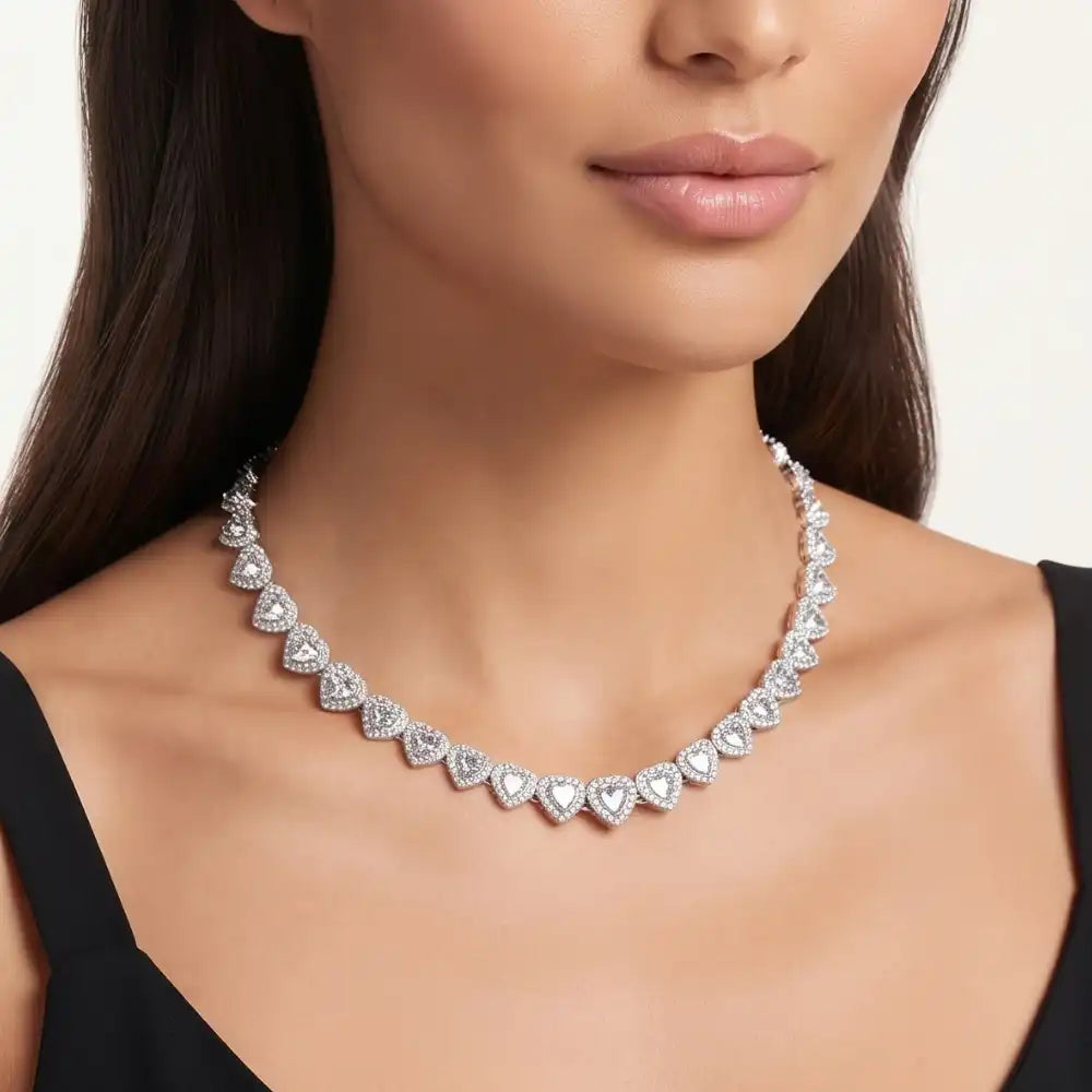 Collar de Corazones tipo SWAROVSKI