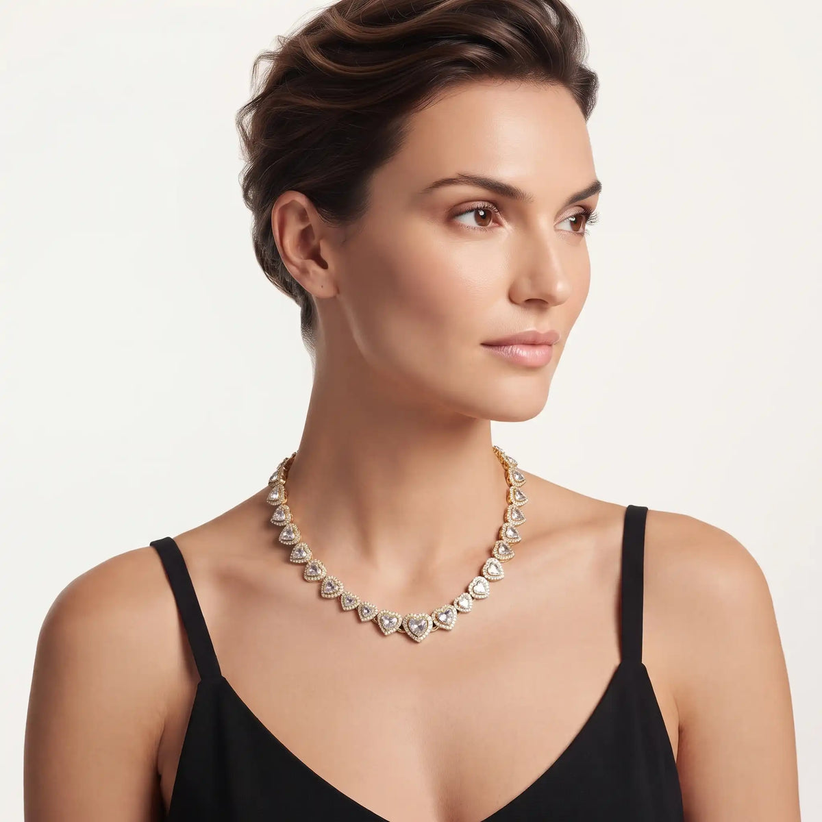 Collar de Corazones tipo SWAROVSKI